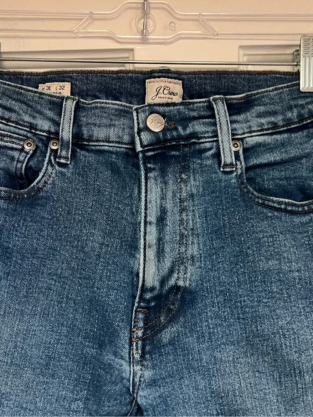 J Crew Men's Straight Jeans (style 770) - Medium Indigo Blue 30w x 32L